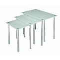 Frosted Glass 3-pc. Nesting Table Set
