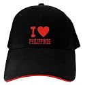 CAPS BLACK EMBROIDERY " I LOVE PHILIPPINES "