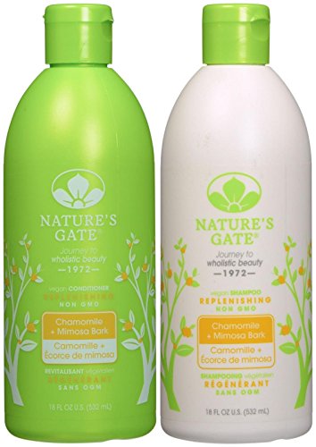 Nature's Gate Chamomile Replenishing, DUO Set Shampoo + Conditioner, 18 Ounce