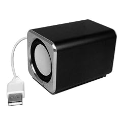 Ricco MD3 MINI DSP 2.0-Channel Ultra Light Aluminium tragbarer USB Reise-Lautsprecher f�r Laptop Desktop-Mac Computer Netbook --- (Integrierte DSP USB-Soundkarte, kein l�stiges 3,5 mm Audio Line-In Kabel ist mehr erforderlich.) (1x Schwarz)