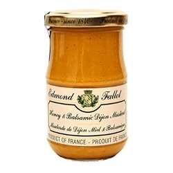 Honey Balsamic Mustard Fallot French Miel et Vinaigre Balsamique Mustard 7oz jar, Three