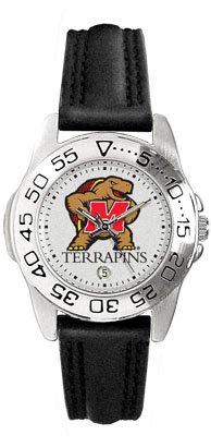 Maryland Terrapins- (University of) Ladies Leather Sports Watch