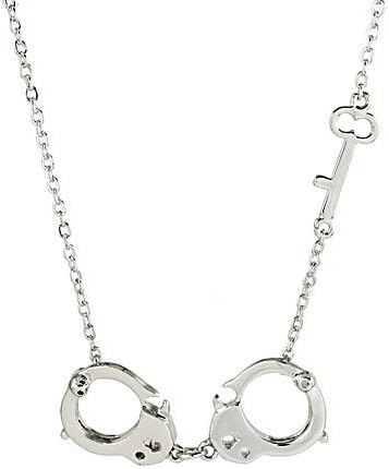 18k white gold plated fashion handcuffs necklace jewelry jewellry for unisex women girls men gifts