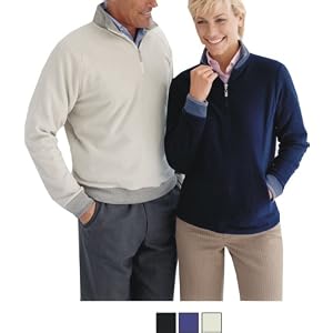 Buy Devon and Jones - Blue Mens Berkshire Quarter Zip (D480) by Devon & Jones Blue