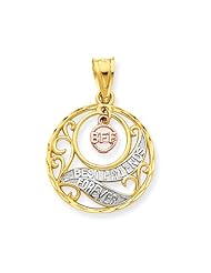 14k Gold Tri-color Best Friends Forever Pendant