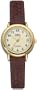 Timex Women's T16091 Classic Gold-Tone Leather Strap Watch