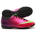 Chaussures de Foot Mercurial Victory IV TF pour Enfants Pourpre Fireberry/Vert Electrique