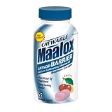 Search : Maalox Maximum Strength Antacid Barrier Chewable Tablets, Cherry, 65-Count Bottles (Pack of 4)