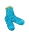 Cozy Cloud Socks - Turquoise and Lime Green