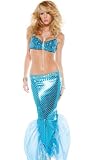Mesmerize, Sexy Mermaid Girl Costume (Turquoise;Medium/Large)