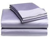 1,200-Thread-Count 100% Cotton Sateen Queen Sheet Set, Lilac