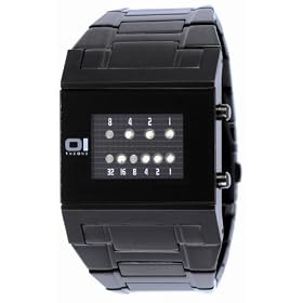 The One - KT202W2 - Montre Homme - Quartz - Syst�me affichage binaire par Led - Bracelet en Acier inoxidable
