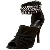 STEVEN by Steve Madden Women's Burgess Pump,Black Suede,10 M US
