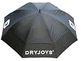 Gustbuster`s DryJoys - Men`s Black Golf Umbrella 68" Open Canopy Umbrella