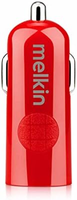 melkin Mini 2.4 AMP Car Charger for Samsung Mobile Phones Tablets (Red)