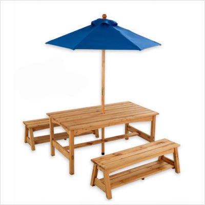 Table  Benches w Blue