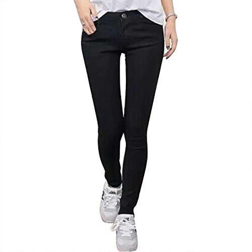 PanDaDa Womens High Waist Skinny Long Pencil Pants Denim Jeans Trousers
