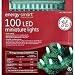 100 LED Mini Holiday Christmas Lights Clear