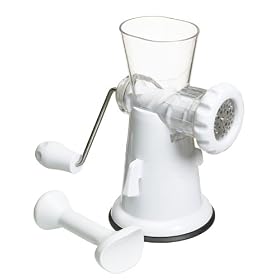 Kitchen Craft White Plastic Mincer with Suction Clamp Fitting