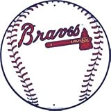 Atlanta Braves 12 inch Baseball Style Metal Circle Sign