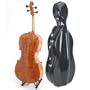 Cecilio CCO-600 Oil Finish Highly Flamed Solid Wood Size 4/4 Cello Outfit
