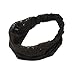 Elegant Women Black Bandanas Lace Headwrap Headband Girls' Hair Accessory Gift (Coffee)