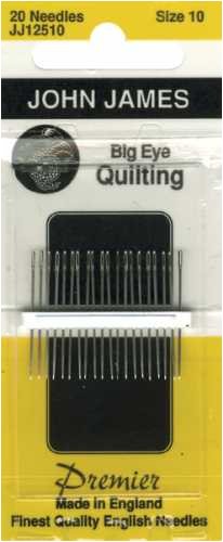 Big Eye Quilting Hand Needles-Size 10 20/Pkg