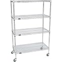 - Quantum Mobile Wire Shelving Unit - 4 Shelves, Model# WR54-1836-4YUX