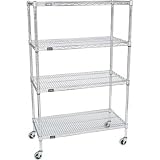 - Quantum Mobile Wire Shelving Unit - 4 Shelves, Model# WR54-1836-4YUX