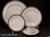 NORITAKE PIEDMONT PLATINUM 4334 TWELVE 5 PC PLACE SETTINGS