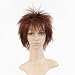 Auburn Brown Short Length Spiky Anime Cosplay Costume Wig