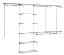 Rubbermaid 3H89 Configurations 4-to-8-Foot Deluxe Custom Closet Kit, Titanium