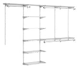 Rubbermaid 3H89 Configurations 4-to-8-Foot Deluxe Custom Closet Kit, Titanium