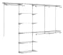 Rubbermaid 3H89 Configurations 4-to-8-Foot Deluxe Custom Closet Kit, Titanium