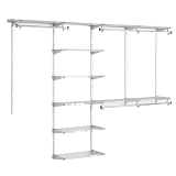 Rubbermaid 3H89 Configurations 4-to-8-Foot Deluxe Custom Closet Kit, Titanium ~ Rubbermaid