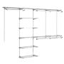 Rubbermaid 3H89 Configurations 4-to-8-Foot Deluxe Custom Closet Kit, Titanium