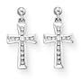 10K White Gold 1/3 ct. Diamond Cross Earrings