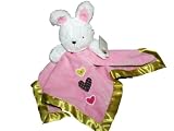 Carters Just One You Pink/white Bunny Rabbit Rattle Blanket Lovey