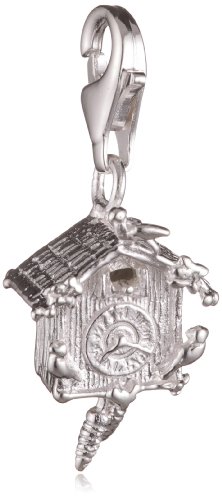 Vinani Damen-Charm bewegliche Kuckucksuhr gl&auml;nzend 925 Sterlingsilber HKUK Preisvergleich