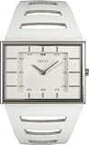 Seksy White Dial White Leather Cuff Strap Ladies Watch 4850