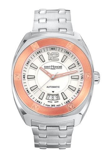 Saint Honore Men's 897110 6AINN Haussman Paris Rose Gold PVD Stainless Steel Automatic Date Watch