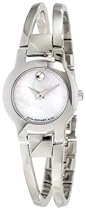 Big Sale Movado Women's 0606538 Amorosa Stainless Steel White Mother-Of-Pearl Watch