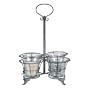 Metal Votive Candle Holder with 4 Glass Cups