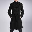 Phistic Women's Double Breasted Wool Blend Trench Coat