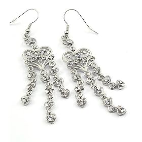 Austrian Clear Crystal Chandelier Drop Earrings Fashion Jewelry