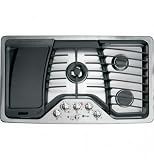 GE Cafe CGP650SETSS 36 Gas Cooktop 5 Sealed Burners, 20,000 BTU Tri-Ring Burner, Precise Simmer