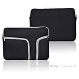 TopCase Zipper Sleeve Bag Cover Case for ALL Laptop 13" 13 inch Macbook Pro / Macbook Unibody / Macbook Air with TOPCASE Logo Mouse Pad (Black w/Pockets)