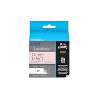 Epson LabelWorks Standard LC Tape Cartridge ~1/2-Inch Gray on White Polka-dot on Pink