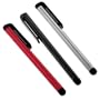 Skque 3 Pack of Touch Screen Stylus Pen(Black + Red + Silver) for Toshiba Thrive Tablet
