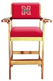 Nebraska Cornhuskers Single Spectator Chair - Cherry Finish